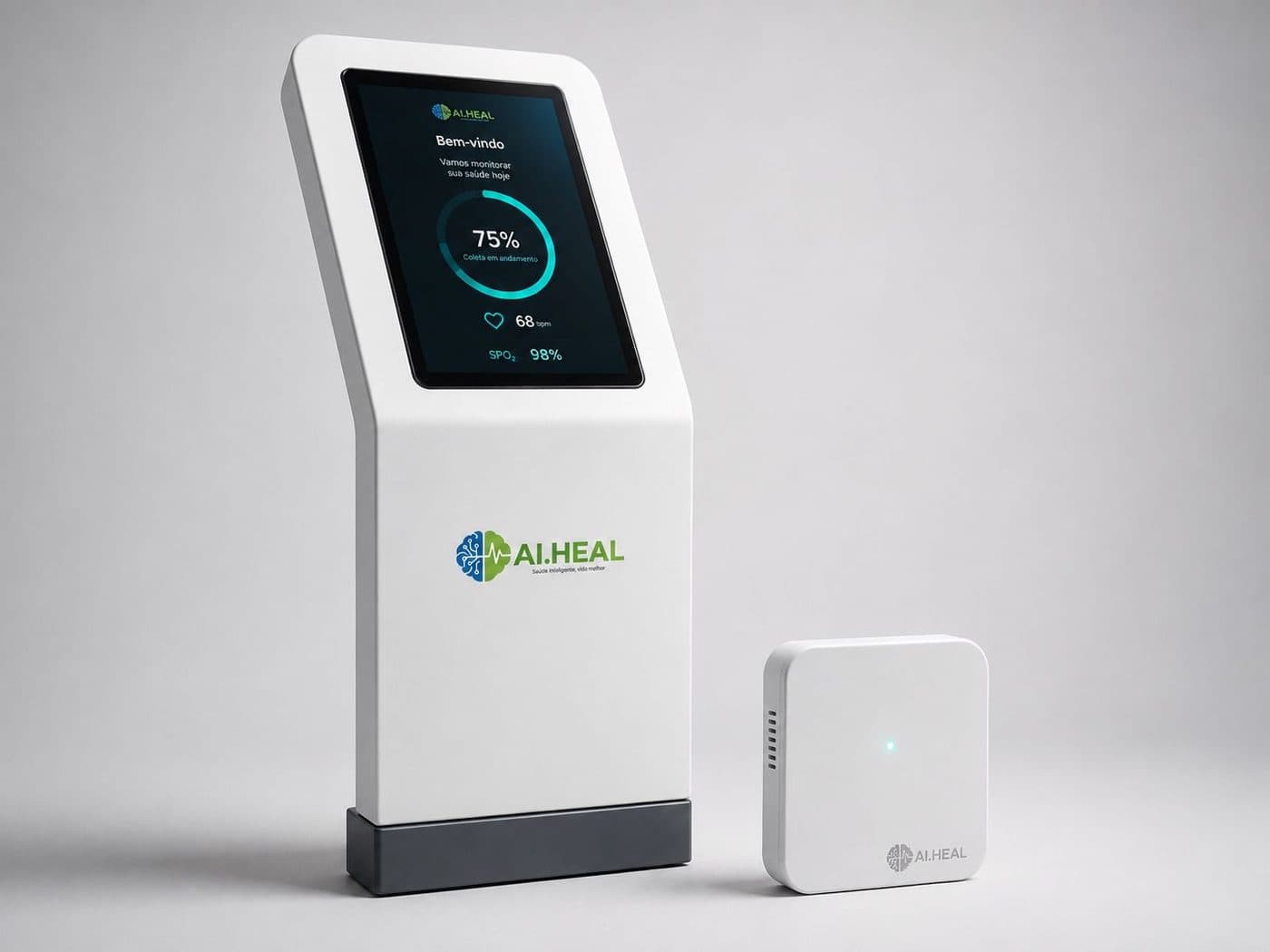 Gateway ao lado do Totem — o par de hardware no ambiente.